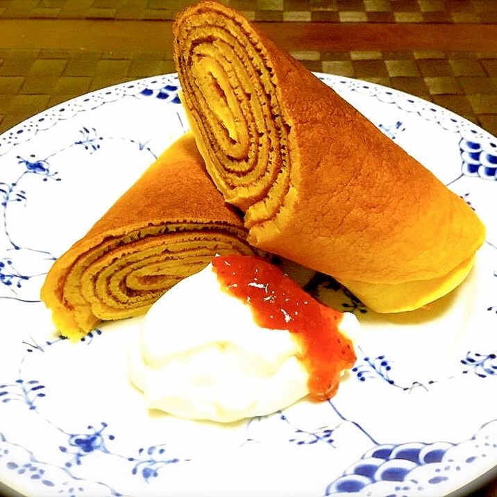 もっちり♪薄焼きロールホットケーキ